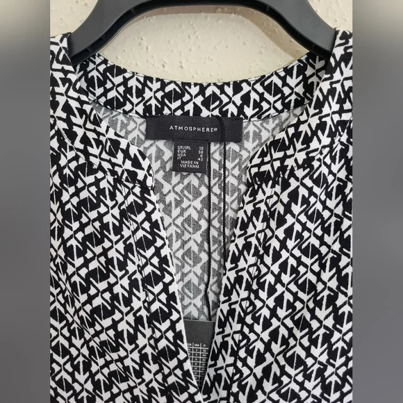 Atmosphere Monochrome Geometric Dress Black & White Size USA (6), UK (10). - Picture 3 of 10